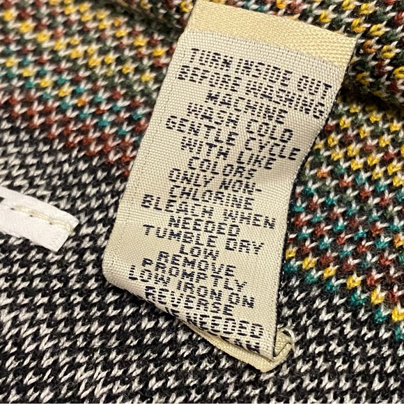 Ruff Hewn Aztec Draped Cardigan, Black/Ivory/Multi, Size Small - Picture 5 of 14